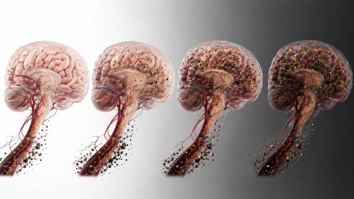 Cadmium progressive buildup in the brain over the years