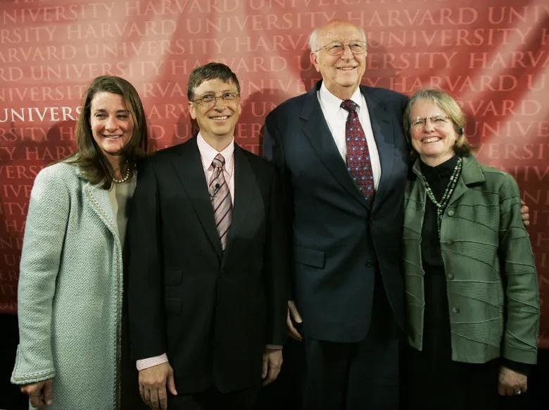 Bill Gates with his father and family